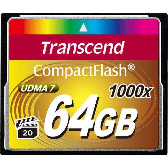 TRANSCEND INFORMATION, 64Gb Cf Card (1000X, Type I )