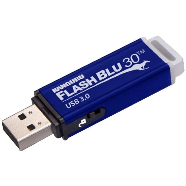 Kanguru Solutions, 64Gb Flashblu30 Flash Drive Usb,3.0 Physical Write Protect Switch