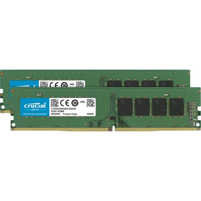 MICRON, 64Gb Kit 32Gbx2 288Pin Dimm,Ddr4 Pc4-25600 Non Ecc