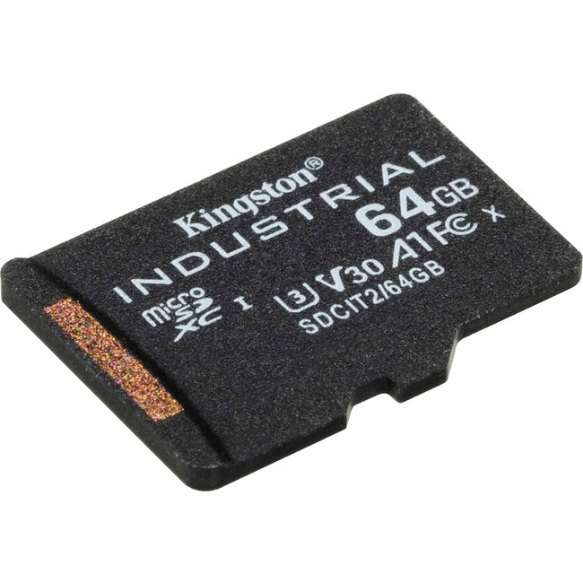 KINGSTON, 64Gb Microsdxc Industrial C10 A1 Pslc Card Single Pack W/O Adapter