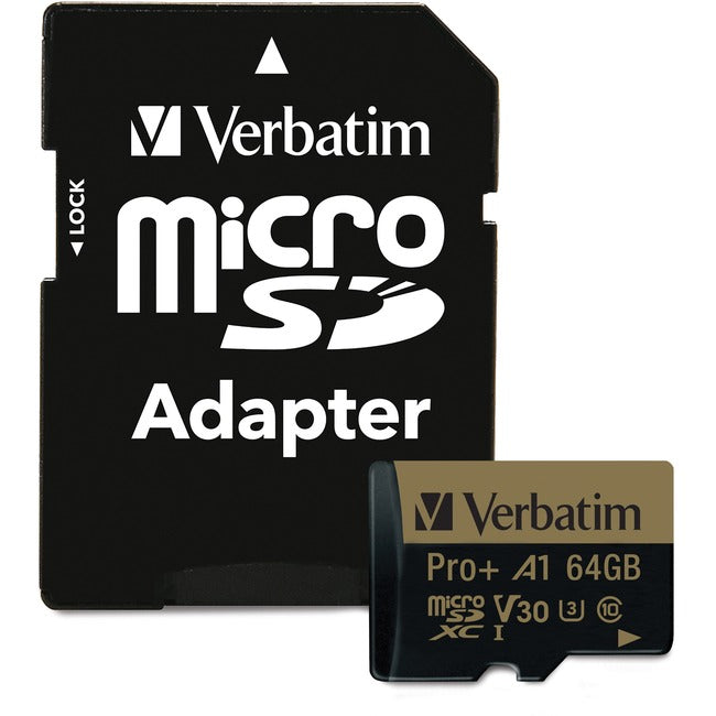 VERBATIM AMERICAS LLC, 64Gb Pro Plus 666X Msdxc Uhs-I V30 U3