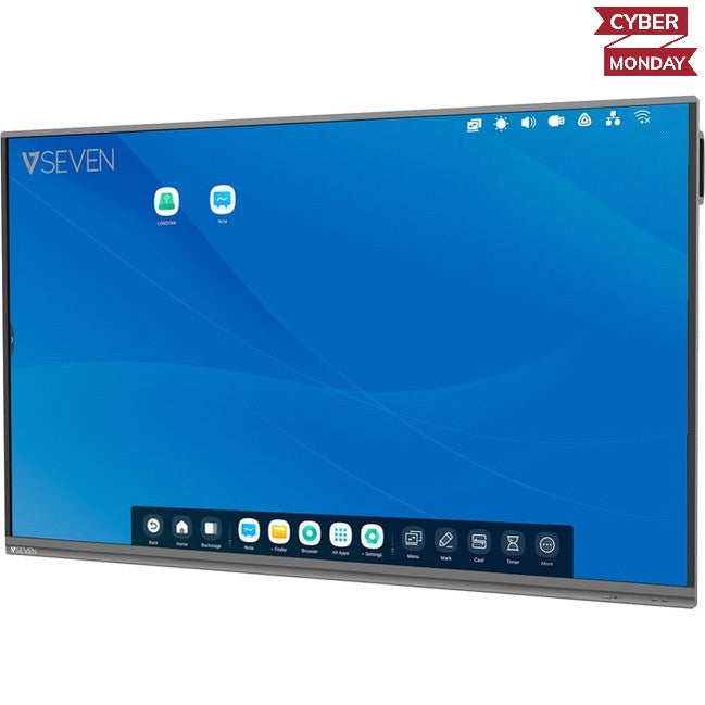 V7, 65 In 4K Ifp Android 9 Display,20 Pt Touch 2X16W Audio W Mount