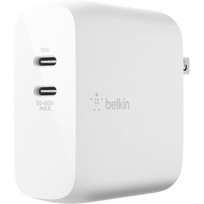 BELKIN INTERNATIONAL INC, 68W Usb-C Chgr,Gan,50C/18C,Wht