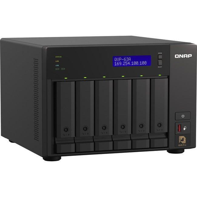 QNAP Systems, 6Bay Nvr 8Ch Max Ch 36 Vms,Surveillance Ip intégrée Hdmi