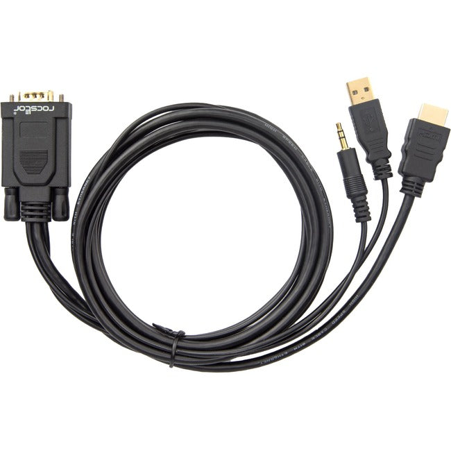 ROCSTOR, 6Ft 1.83M M/M Hdmi To Vga Cable,15Pin