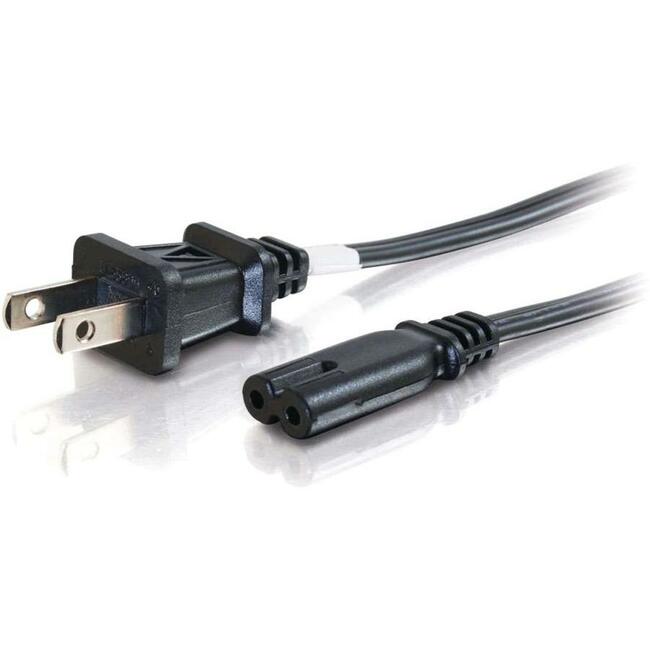 C2G, 6Ft 18 Awg 2-Slot Non-Polarized Power Cord (Nema 1-15P To Iec320C7) (Taa Complia