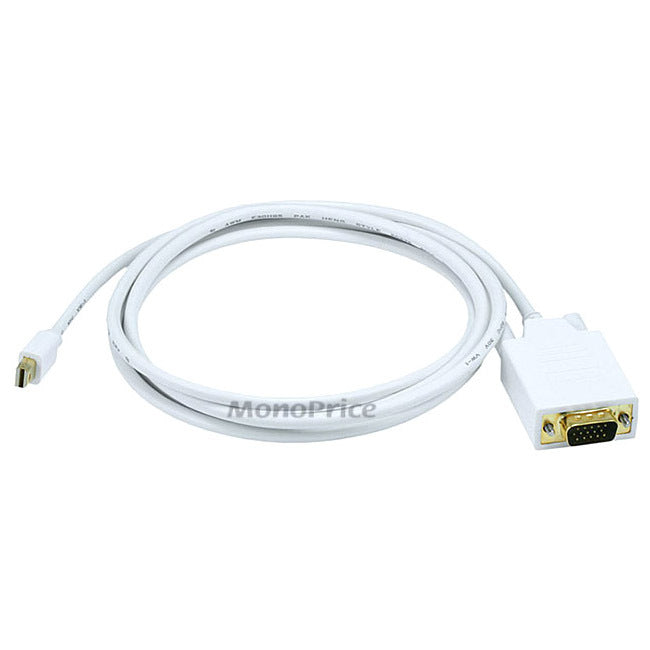 MONOPRICE, INC., 6Ft 32Awg Mini Dp To Vga Cable - Blanc