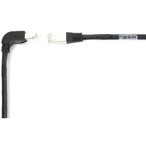 Black Box Corporation, 6Ft Black Cat6 250Mhz Angle Pat,Ch Cable S/Ftp Cm Down-Straight