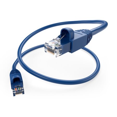 GROUPE UNC LLC, 6Ft Blue Cat6A 10 Gigabit Patch Cable, Utp, Snagless