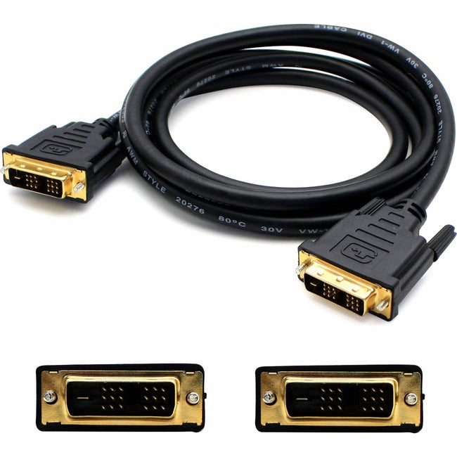 ADDON, 6Ft Dvi-D Single Link (18+1 Pin) Male To Dvi-D Single Link (18+1 Pin) Male Black Cable For Resolution Up To 1920X1200 (Wuxga)