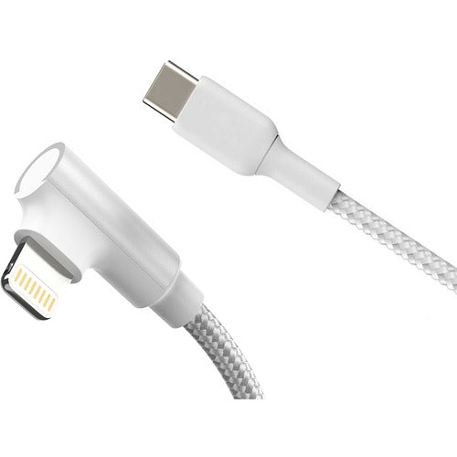 4XEM, 6Ft Lightning To Usb Right,Angle Ipad Iphone 13 12 11 Xr White