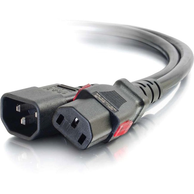 C2G, 6Ft Locking C14 To C13 10A 250V Power Cord Noir