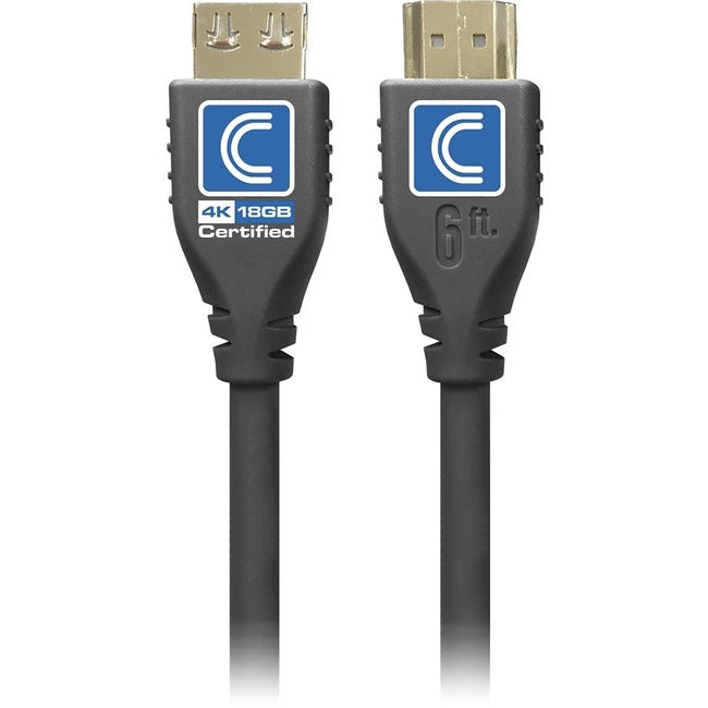 SOCIÉTÉ DE CONNECTIVITÉ GLOBALE, 6Ft Microflex Pro Av/It Certif,18G Highspeed Hdmi Cable Jet Black