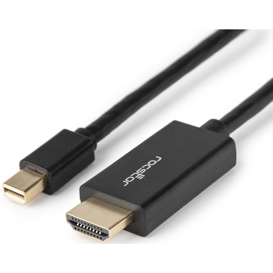 ROCSTOR, 6Ft Mini Displayport To Hdmi,M/M 4Kx2K 30Hz Cable Black