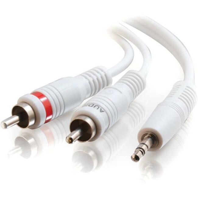 C2G, 6Ft One 3.5Mm Stereo Male To Two Rca Stereo Male Audio Y-Cable - Ipod(R) White