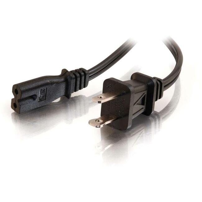 C2G, 6Ft Polarized 2-Slot Power Cord Black (Cordon d'alimentation polarisé à 2 fentes)