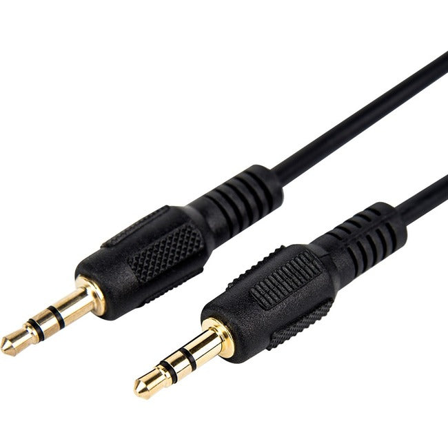 ROCSTOR, 6Ft Slim 3.5Mm Stereo Cable,Male To Male Gold Plated Black (Câble stéréo mince 3.5Mm, mâle vers mâle, plaqué or)