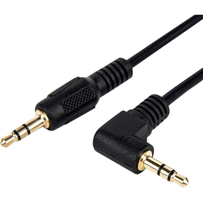 ROCSTOR, 6Ft Slim 3.5Mm To Right Angle,Sterio Audio Cable Noir