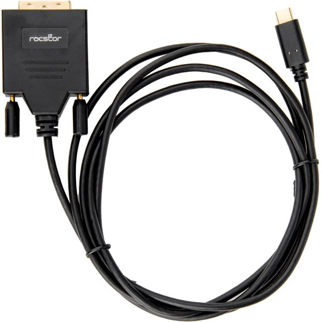 ROCSTOR, 6Ftt Usb-C To Dvi-D M/M Cable,Dual Link 2560X1600 Sngl 1920X1200