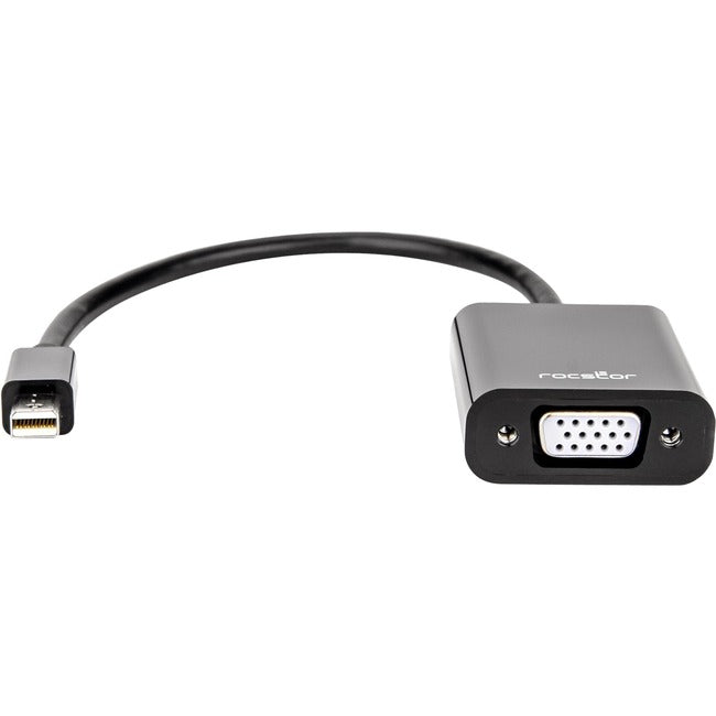 ROCSTOR, 6In Mini Displayport To Vga,Male To Female Adapter Noir