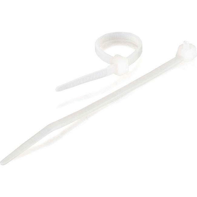 C2G, 7.75In Reliable/Reusable Cable Ties Multipack (50 Pack) - White (Taa Compliant)