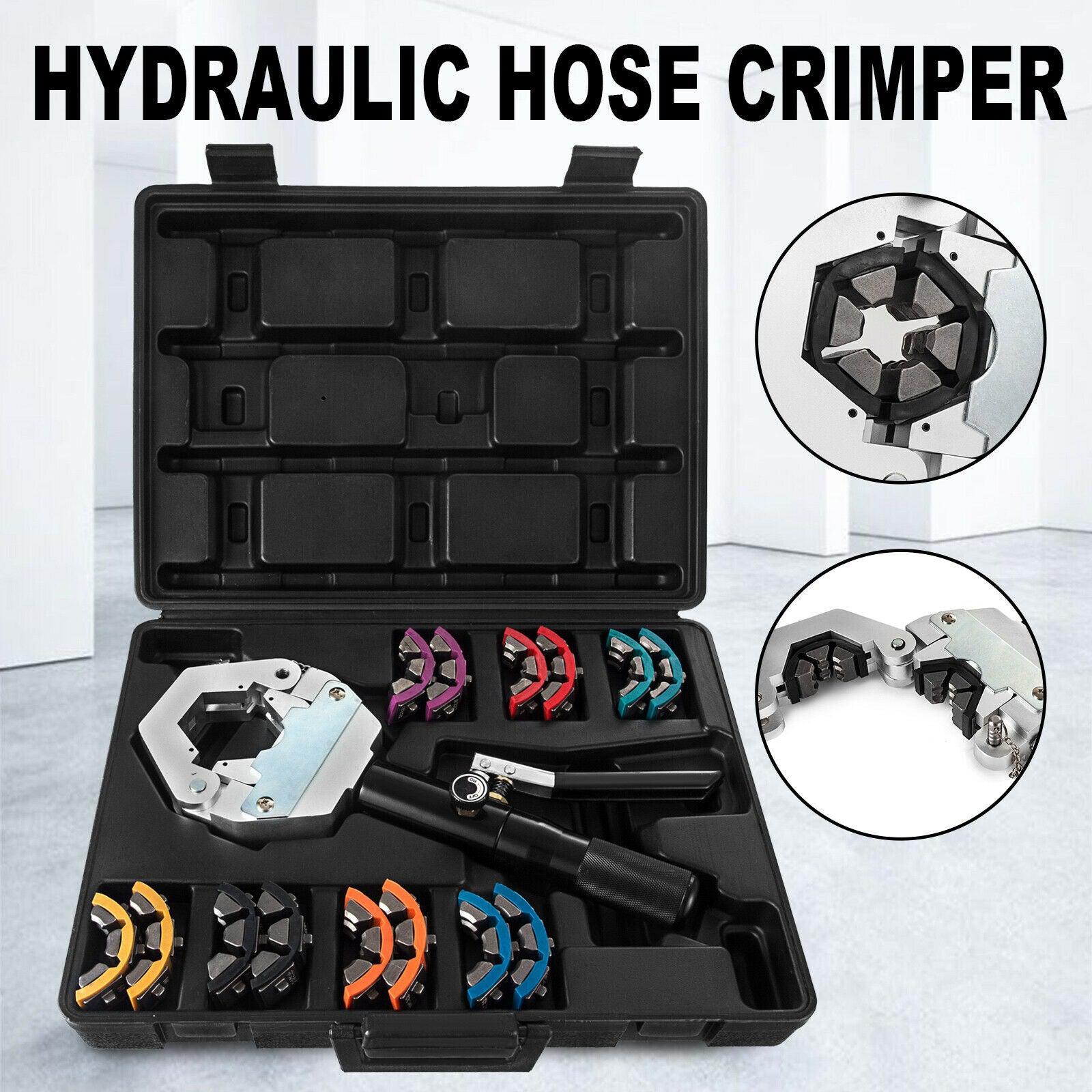 TeciSoft, 71500 A/C Hydraulic Hose Crimper Tool Kit Crimping Set Hose Fittings Hand Tool