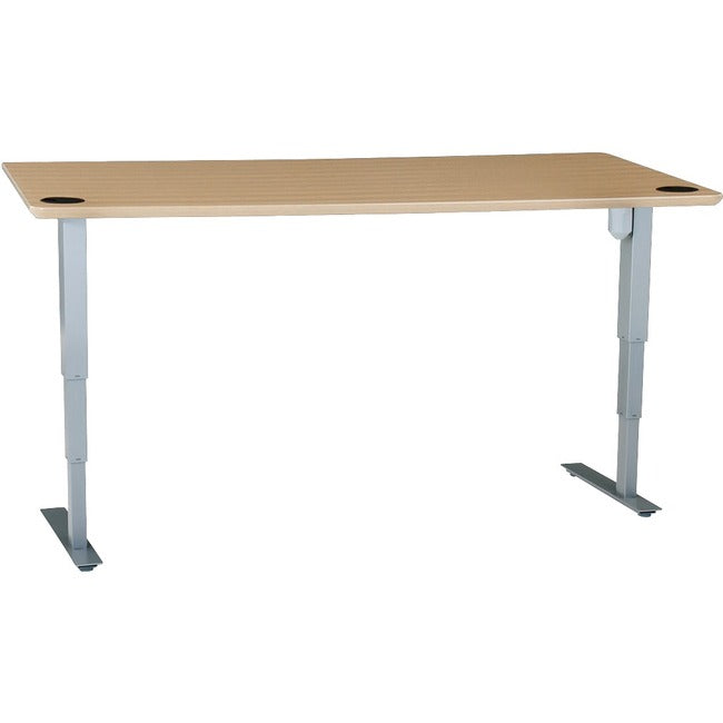 Ergoguys, LLC, 72-30In Plateau de table en placage de hêtre mélaminé avec structure en acier Silver 501-37 8S172 72-30SB