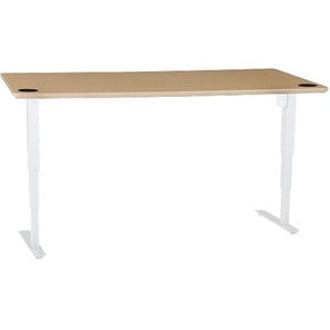 Ergoguys, LLC, 72In Plateau de table en placage de hêtre mélaminé avec structure en acier Blanc 501-37 8W172 72-30SB