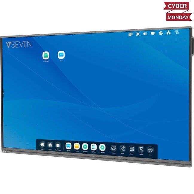 V7, 75 In 4K Ifp Android 9 Display,20 Pt Touch 2X16W Audio W Mount