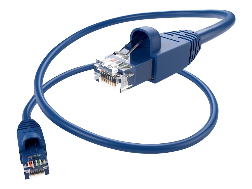 GROUPE UNC LLC, 75Ft Blue Cat6A 10 Gigabit Patch Cable, Utp, Snagless