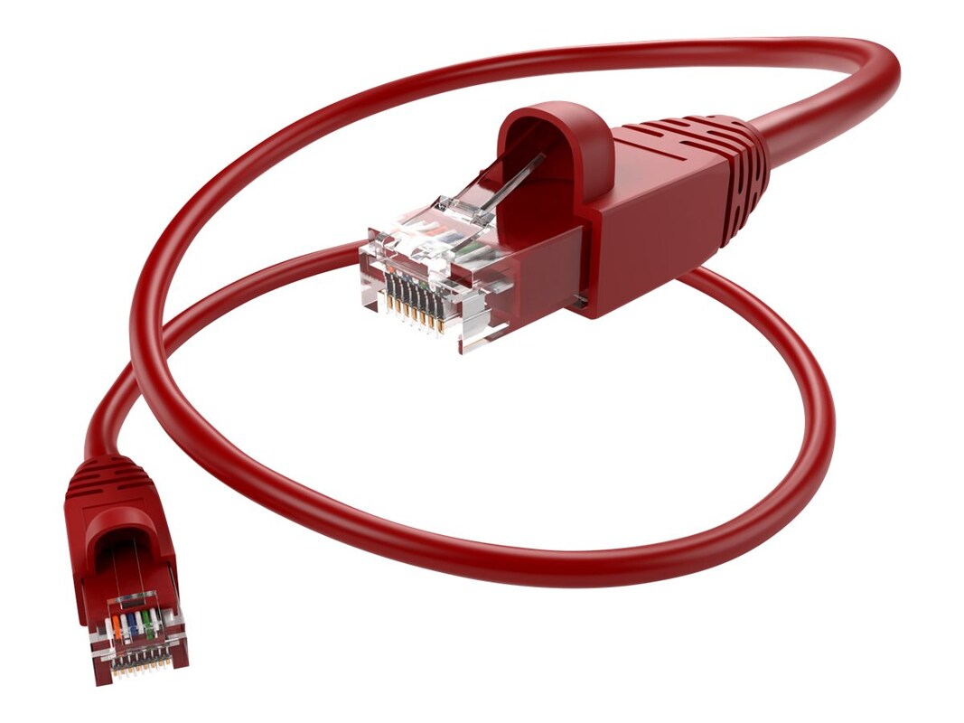 GROUPE UNC LLC, 75Ft Red Cat6A 10 Gigabit Patch Cable, Utp, Snagless