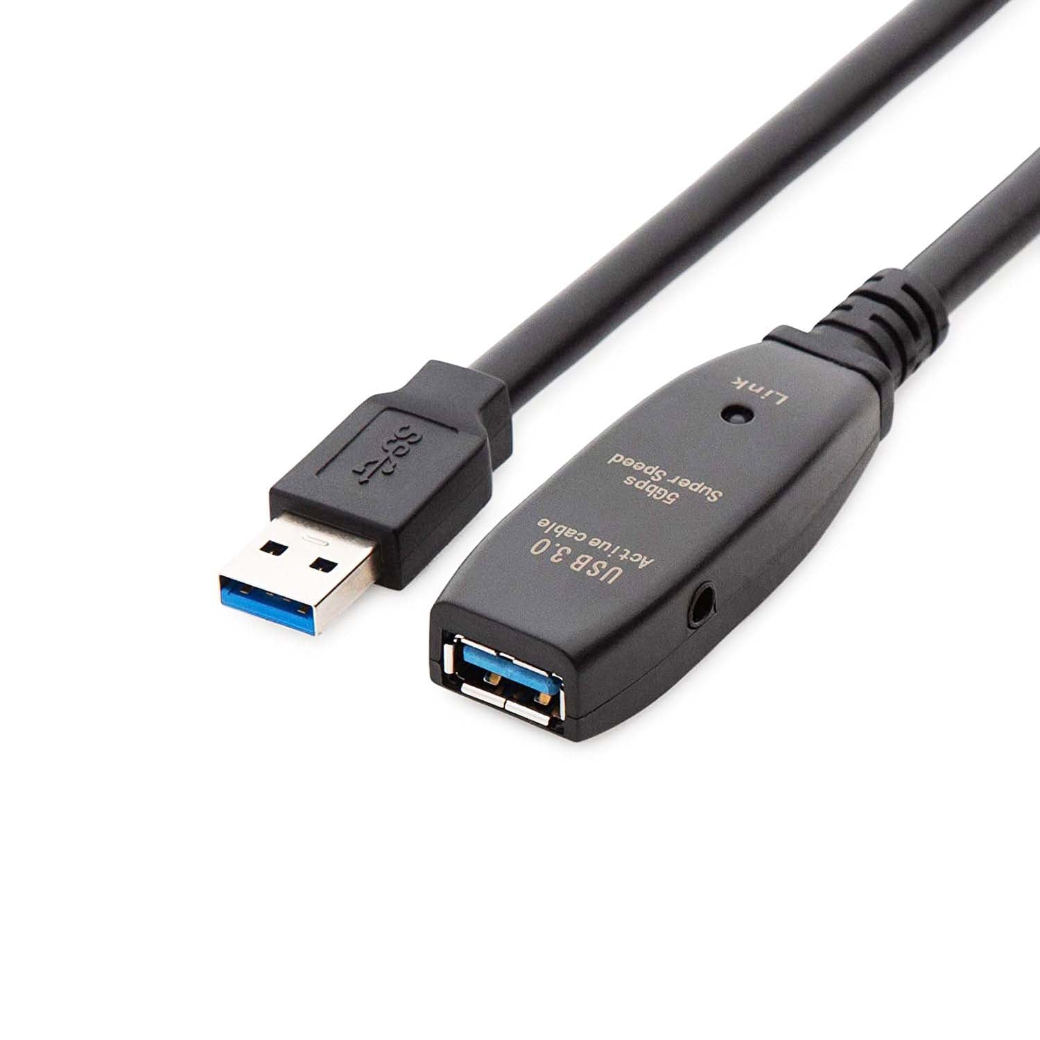 4XEM, 75Ft Usb3 Extention,Cable Avec Booster Noir 25M