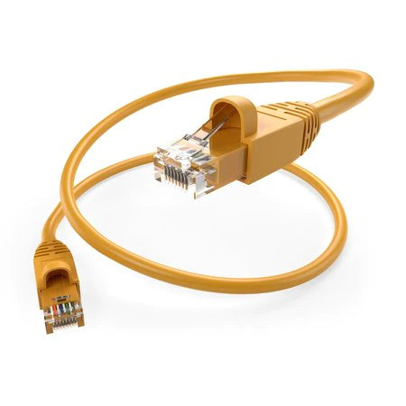 GROUPE UNC LLC, 75Ft Yellow Cat6A 10 Gigabit Patch Cable, Utp, Snagless