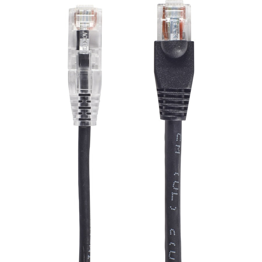 Black Box Corporation, 7Ft Black Cat6A Slim 28Awg Patc,H Cable 500Mhz Utp Cm Snagless