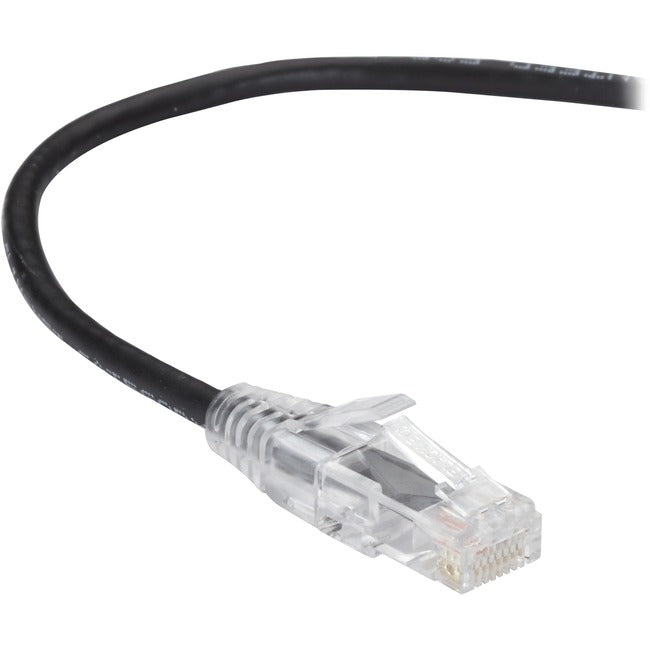 Black Box Corporation, 7Ft Black Cat6A Slim 28Awg Patc,H Cable 500Mhz Utp Cm Snagless