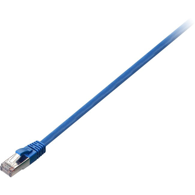 V7, 7Ft Cat5E Blue Stp Network,Ethernet Shielded Patch Rj45