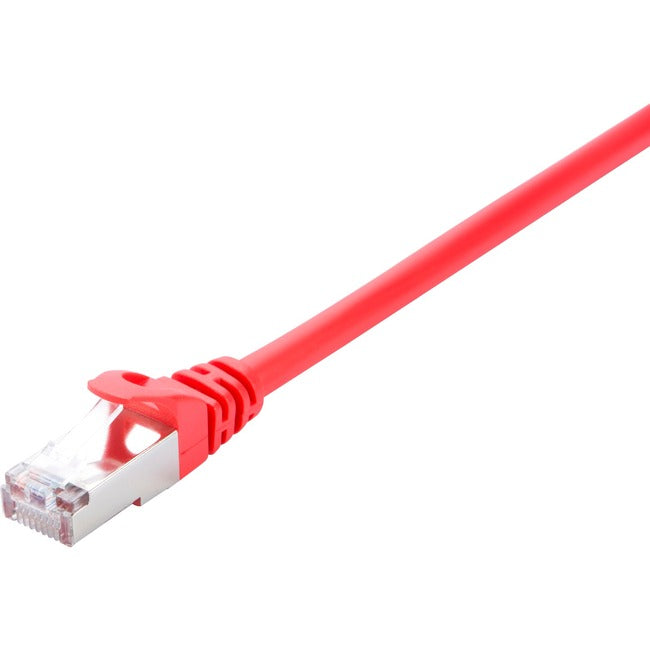 V7, 7Ft Cat5E Red Stp Network,Ethernet Shielded Patch Rj45