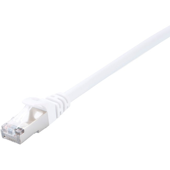 V7, 7Ft Cat6 White Stp Network,Ethernet Shielded Patch Rj45