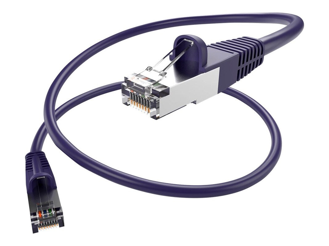 GROUPE DES NATIONS UNIES, LLC, 7Ft Purple Cat5E Shielded Patch Cable, F/Utp, Snagless