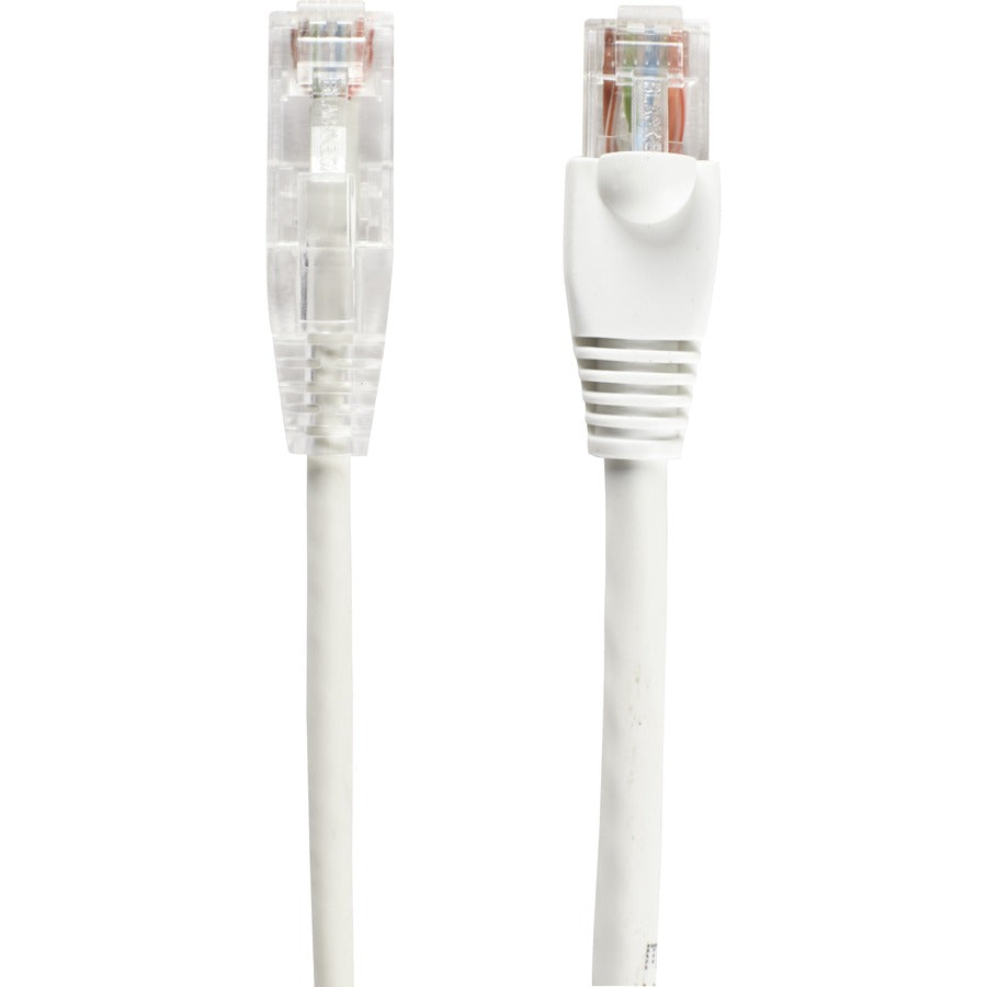 Black Box Corporation, 7Ft White Cat6A Slim 28Awg Patc,H Cable 500Mhz Utp Cm Snagless