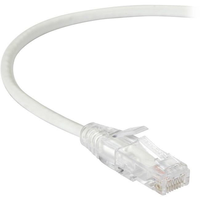 Black Box Corporation, 7Ft White Cat6A Slim 28Awg Patc,H Cable 500Mhz Utp Cm Snagless