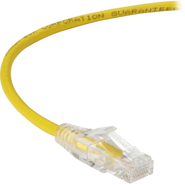 Black Box Corporation, 7Ft Yellow Cat6A Slim 28Awg Pat,Ch Cable 500Mhz Utp Cm Snagless