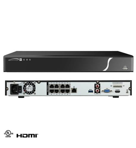 SPECO, 8 Ch. NVR avec POE- 200Mbps- 4K - 6TB SPC-N8NXP6TB