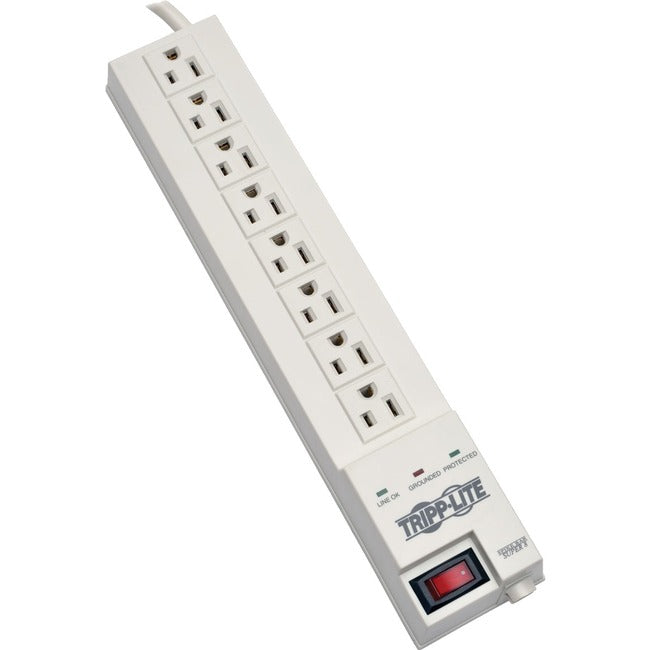 Tripp Lite par Eaton, 8 Outlet Surge Strip 8 Ft Cord,1080 Joules 120V Home Computer