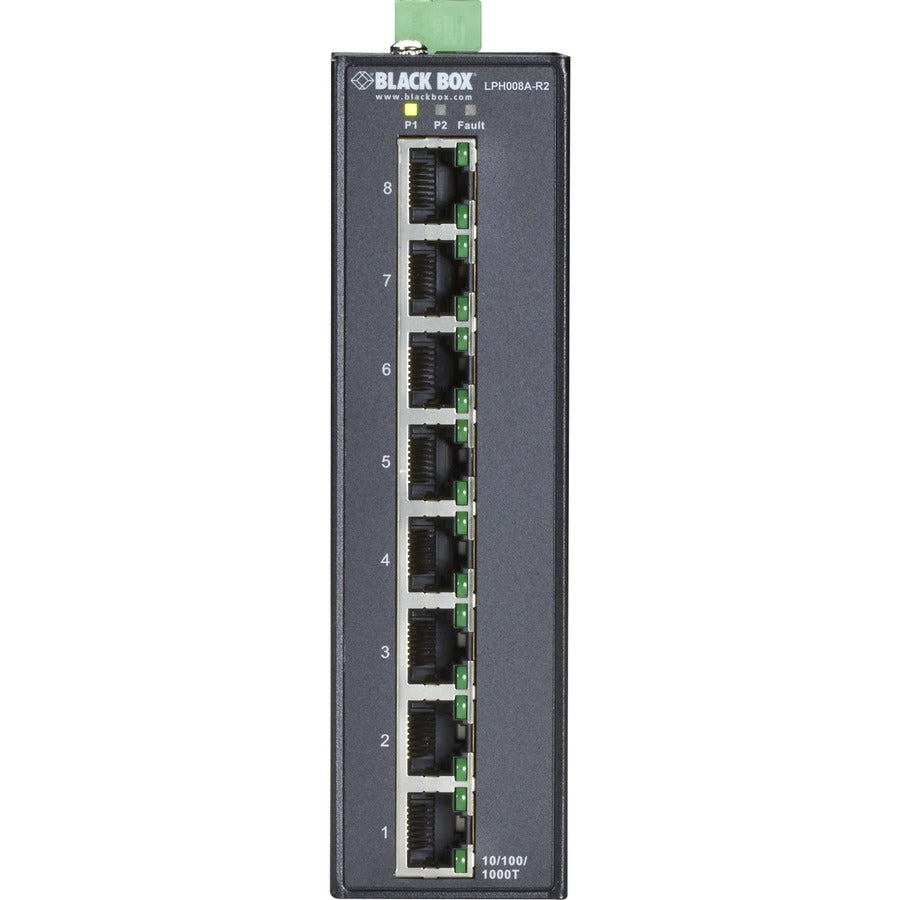 Black Box Corporation, 8-Port Industrial Unmanaged Gig,Abit Poe+ Switch