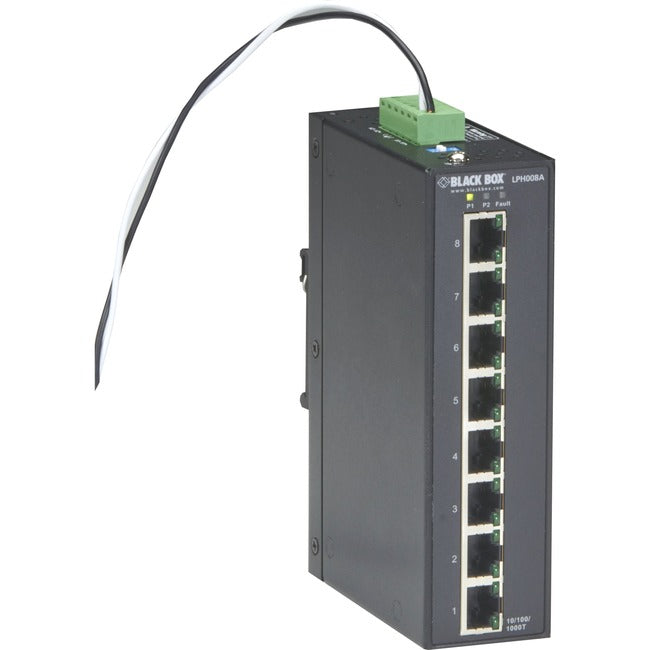 Black Box Corporation, 8-Port Industrial Unmanaged Gig,Abit Poe+ Switch