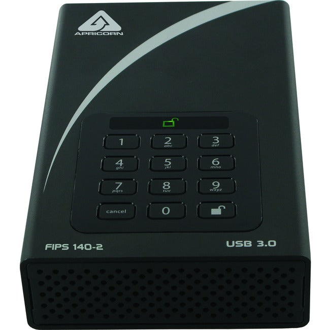 STOCKAGE DE MASSE APRICORN, 8 To Aegis Fips Validated, Cadenas Dt Secure Usb 3.0 256-Bit