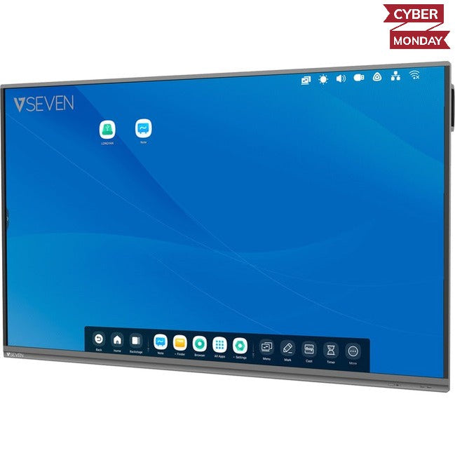 V7, 86 In 4K Ifp Android 9 Display,20 Pt Touch 2X16W Audio W Mount