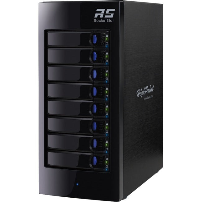 HIGHPOINT TECHNOLOGIES, 8Bay 6Gb/S H/W Raid Tower Enc,H/W Raid 0 1 5 6 10 50 & Jbod