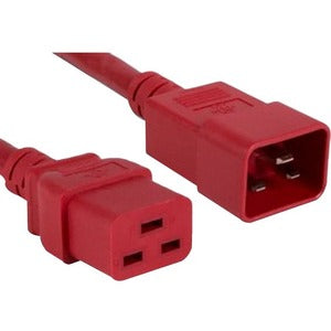 CÂBLES ENET, 8Ft C19 To C20 Power Cord Ext,12 Awg 20A Red (Cordon d'alimentation C19 à C20 prolongé, 12 Awg 20A)